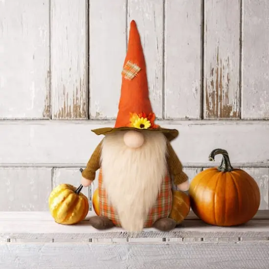 Glitzhome&reg; 24" Fall Fabric Gnome D&eacute;cor Accent {3}