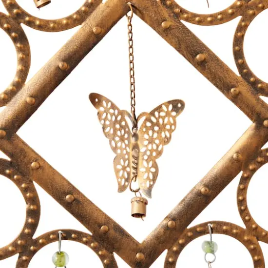 Brass Butterflies Metal Eclectic Windchime {7}