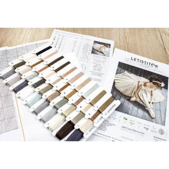 Letistitch Counted Cross Stitch Kit Little Ballerina Girl {8}