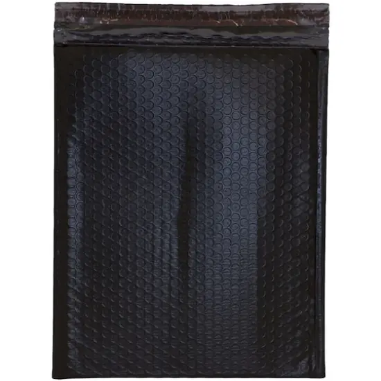 JAM Paper 10" x 13" Bubble Padded Mailers with Self Adhesive Closure, 12ct. Black Matte {1}