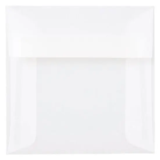 JAM Paper Clear Square Translucent Vellum Invitation Envelopes, 25ct. {1}