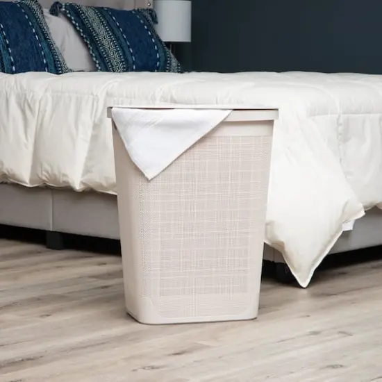 Mind Reader 18" x 24" Slim Laundry Hamper Ivory {3}