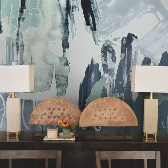 RoomMates Tamara Day Blue Abstraction Peel & Stick Wallpaper Mural {4}