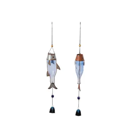 2.6ft. Multicolored Metal Coastal Windchime Set {3}