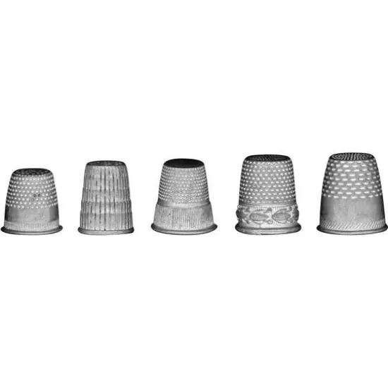 Idea-Ology Metal Thimbles 5/Pkg-Mixed Sizes {3}