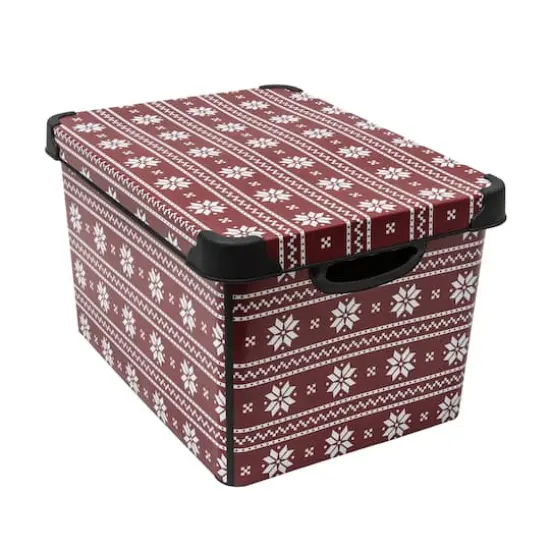 Simplify Holiday Sweater Print Storage Tote Bin {1}