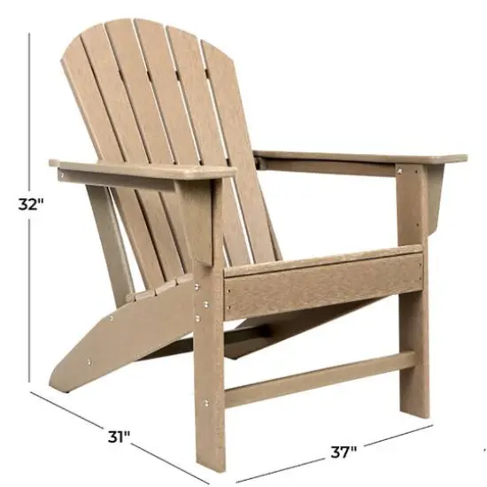 Brown Traditional Adirondack Chair {7}