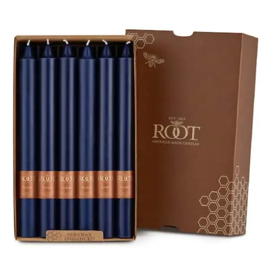 Root Candles Arista™ 9" Smooth Dinner Candles, 12ct. Abyss {1}