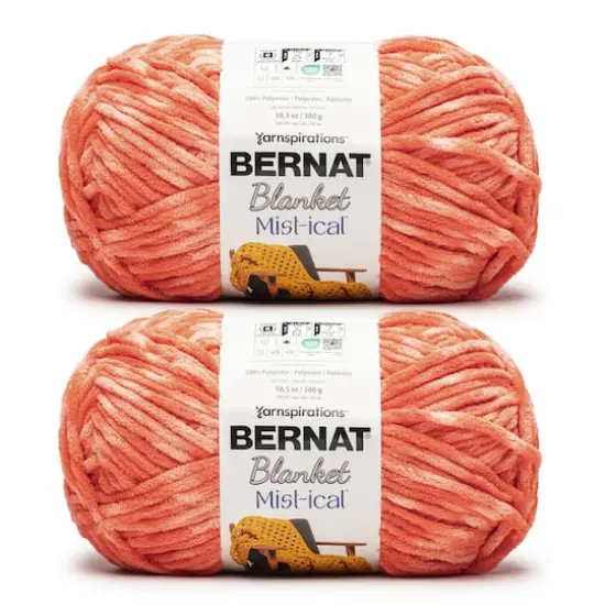2 Pack Bernat&reg; Blanket Mist-ical&trade; Yarn Cactus Flower {3}