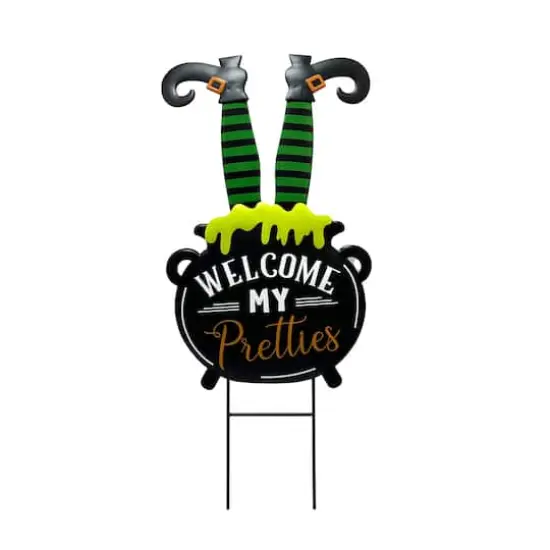 2.5ft. Welcome Witch Legs Metal Yard Stake by Ashland&reg; {1}