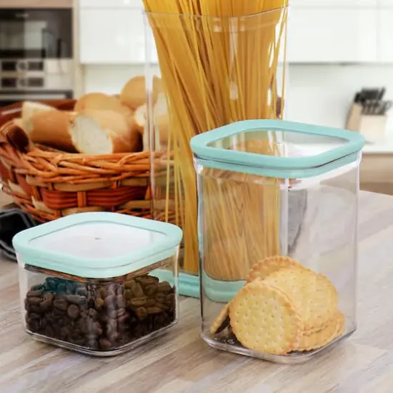 Martha Stewart Mint Green Plastic Stackable Container Set {6}