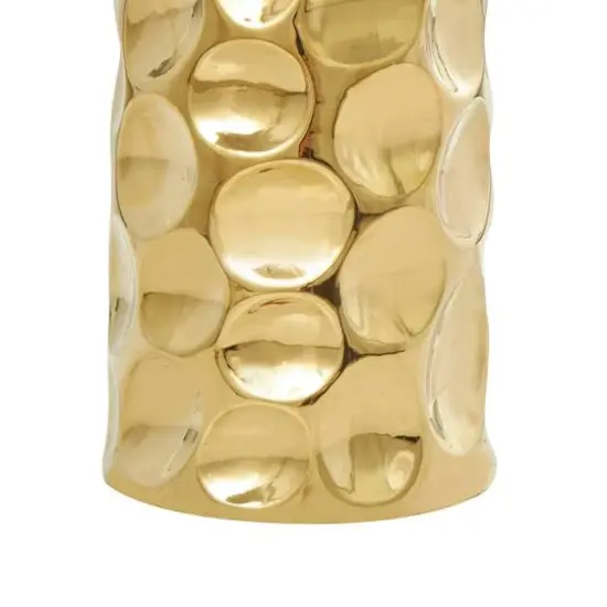 39" Gold Concaved Circles Ceramic Vase {6}