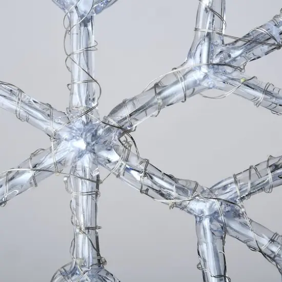 24" Ice Crystal Snowflake with Cool White LED Lights {6}