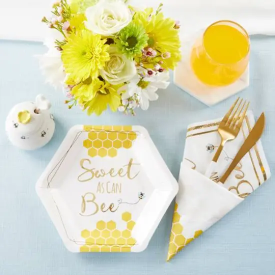Kate Aspen&reg; 7" Sweet As Can Bee Paper Plates, 32ct. {6}