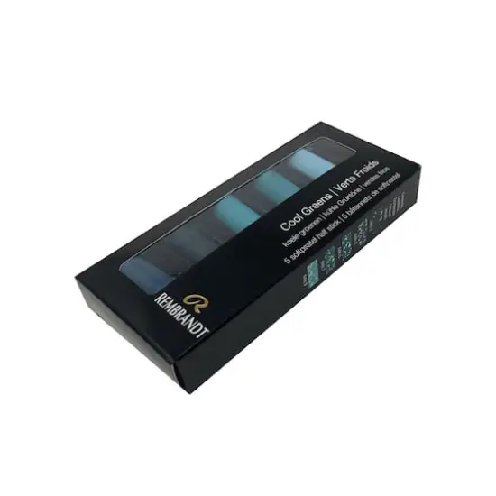 Rembrandt 5 Color Cool Greens Half Stick Soft Pastel Set {4}