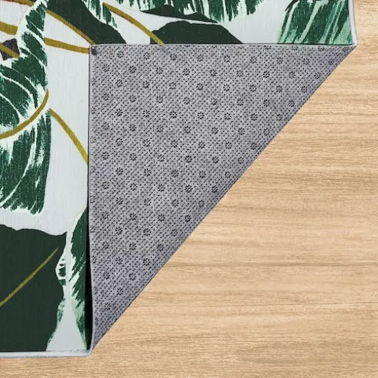 My Magic Carpet Hojas Rainforest Washable Rug Mint {5}