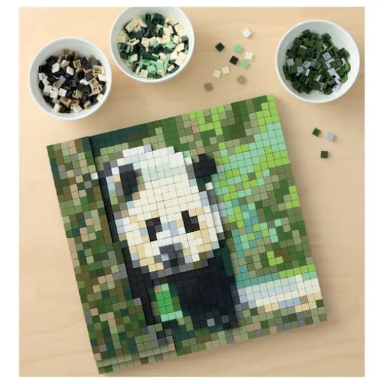 10" x 10" Panda Pixelated Brick Art Kit by Make Market&reg; {1}