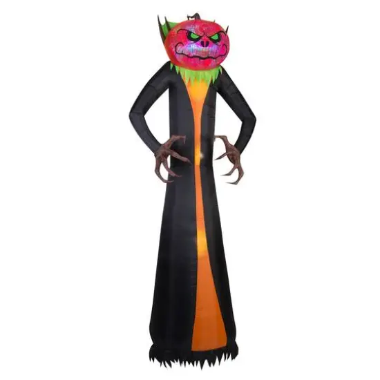 12ft. Airblown&reg; Inflatable Giant Halloween Jack-O'-Lantern Reaper with Psychedelic Spirals of Light {3}