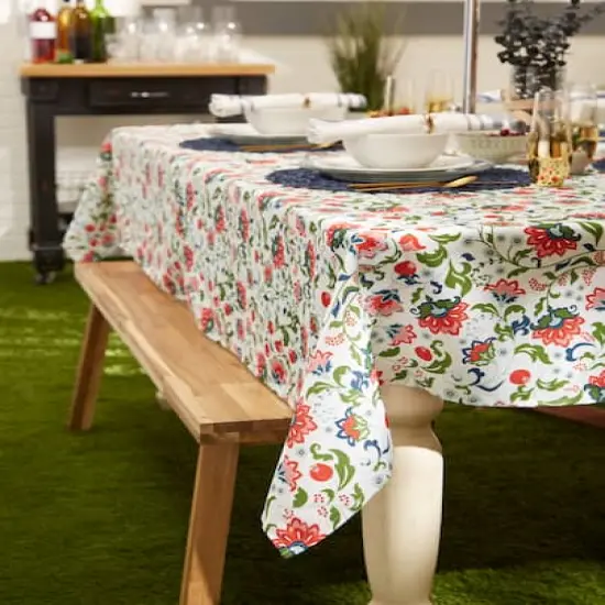DII&reg; Garden Floral Print Outdoor Tablecloth With Zipper 60x84" {5}