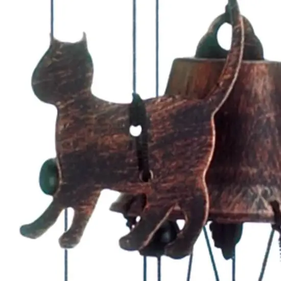 26" Bronze Cats Wind Chime {3}