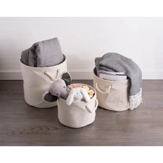 DII&reg; Large Variegated Rectangular Bin Cream {4}