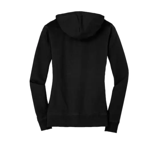 District&reg; Women's Fitted Jersey Full-Zip Hoodie Black {5}