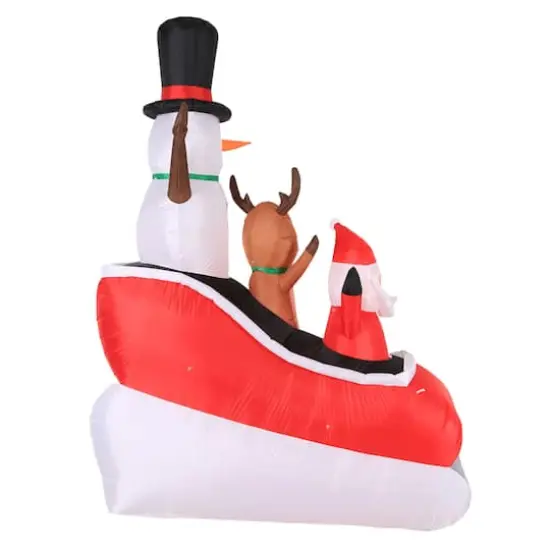8ft. Airflowz Inflatable Santa Sleigh Ride {4}
