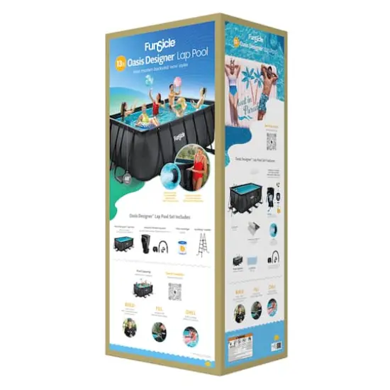 Funsicle 13ft. Oasis Designer Above Ground Pool Set {5}