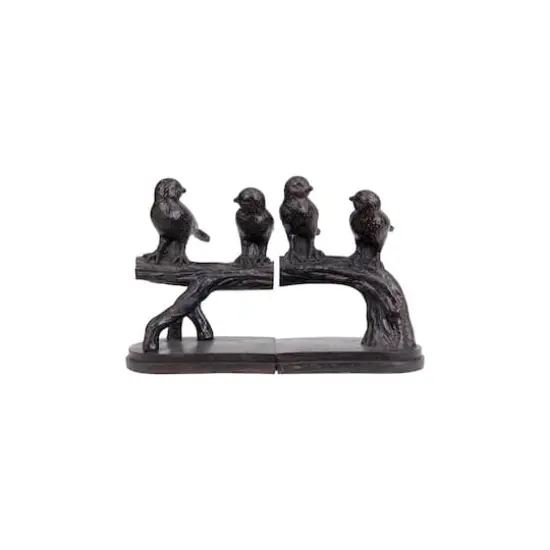 Hello Honey&reg; 6'' Resin Birds on a Branch Bookends Set {3}