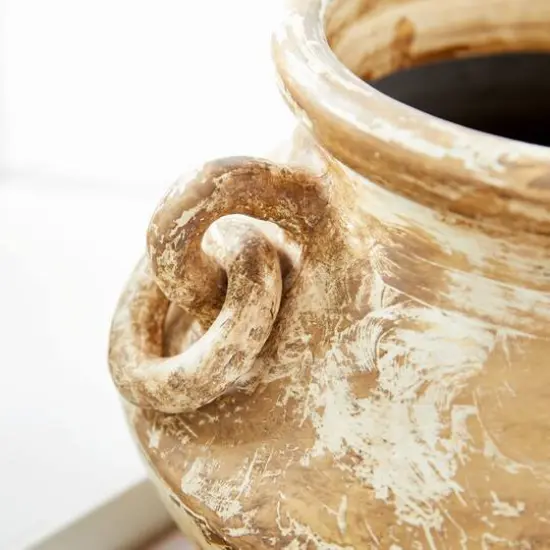 Beige Ceramic Farmhouse Vase {5}