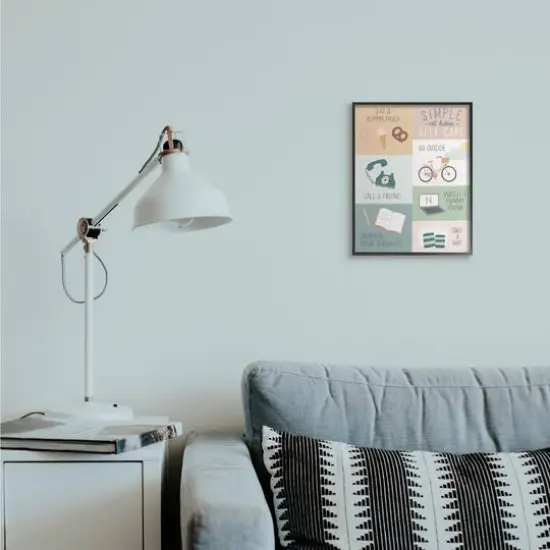 Stupell Industries Simple Home Self Care Advice Wall Accent with Black Frame {3}