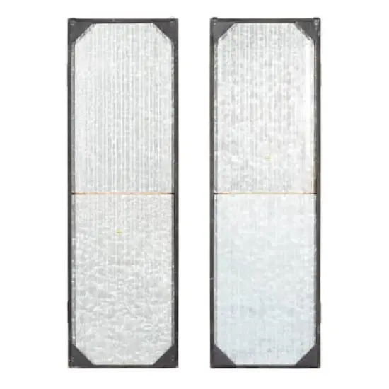 47" Silver Metal Farmhouse Doors Wall D&eacute;cor {7}