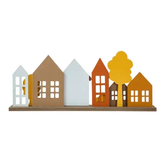 Glitzhome&reg; 20" Fall Wood House Table D&eacute;cor {8}
