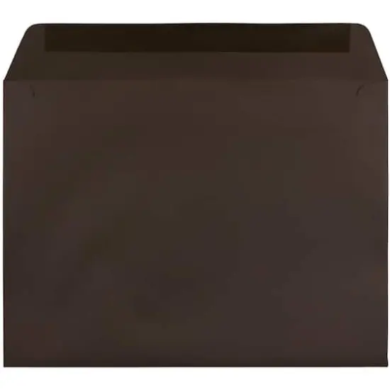 JAM Paper 9.5" x 12.62" Chocolate Brown Premium Booklet Envelopes {4}