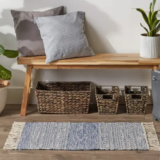 DII&reg; French Blue Textured Dobby Hand-Loomed Rug, 2ft. x 3ft. {4}