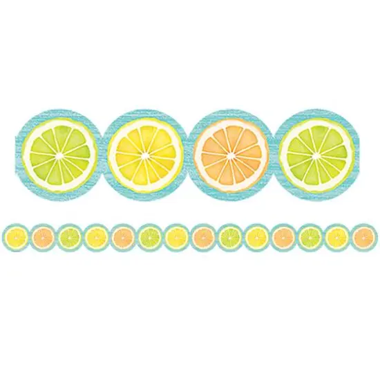Teacher Created Resources Lemon Zest Citrus Slices Wide Die Cut Trim, 210ft. {3}