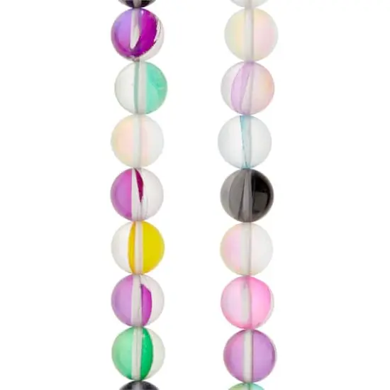 Multicolor Shiny Glass Round Beads by Bead Landing&trade; {1}