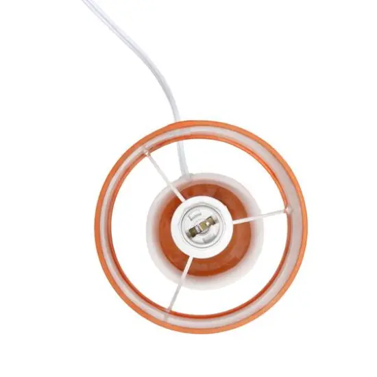 Simple Designs 10" Thimble Base Ceramic Table Lamp Orange {9}