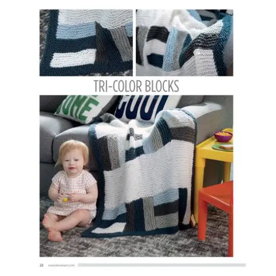 Leisure Arts&reg; Knit Color Block Blankets Book {14}