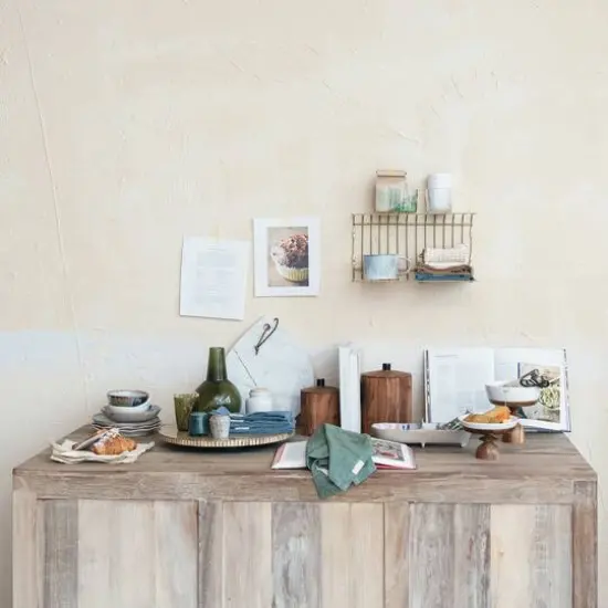 Hello Honey&reg; 11.5" Multicolor Abstract Line Stoneware Server {7}