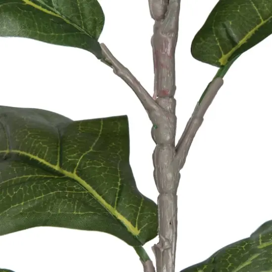 7ft. Potted Artificial Green Fiddle Tree {8}