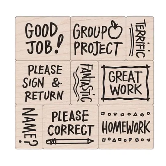 Hero Arts&reg; Big 'n' Little Notes From The Teacher Woodblock Stamps {1}