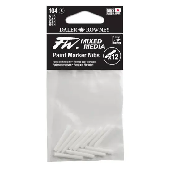 Daler-Rowney&reg; 104 Small FW Empty Paint Marker 12 Nib Set {1}