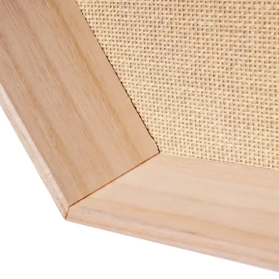 American Art Decor Natural Honeycomb Floating Wood Wall Shelves Set {4}