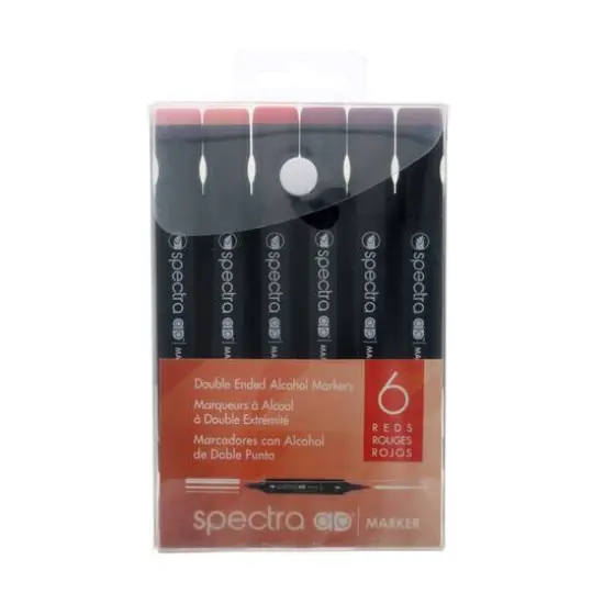 Chartpak&reg; Spectra Ad&trade; Red Marker Set {1}