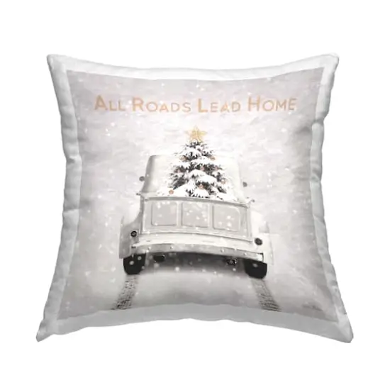 Stupell Industries All Roads Lead Home Christmas Tree Throw Pillow {1}