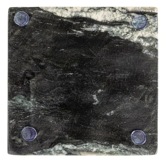 Hello Honey Black Monochrome M&eacute;lange Marble Coaster Set, 4ct. {5}