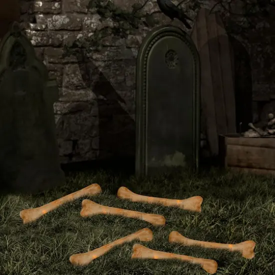 6ct. Bone Shaped Halloween Lights {3}