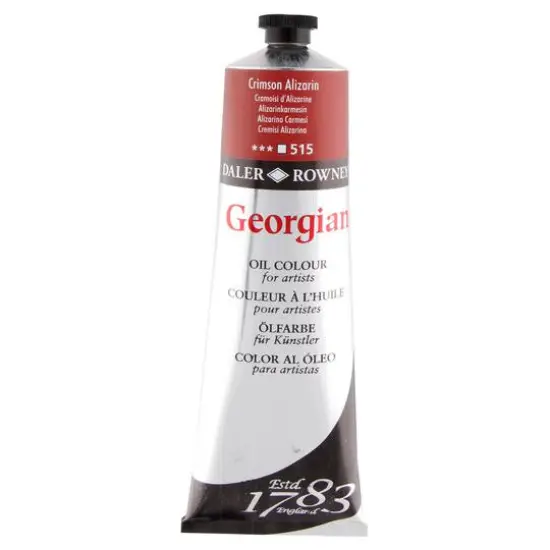 Daler-Rowney&reg; 225mL Georgian Oil Paint Crimson Alizarin {1}