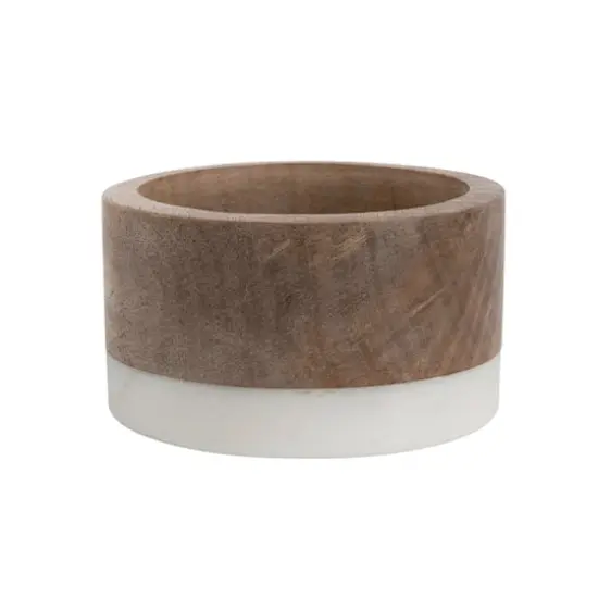 Hello Honey&reg; Mango Wood & Marble Bottle Holder {1}